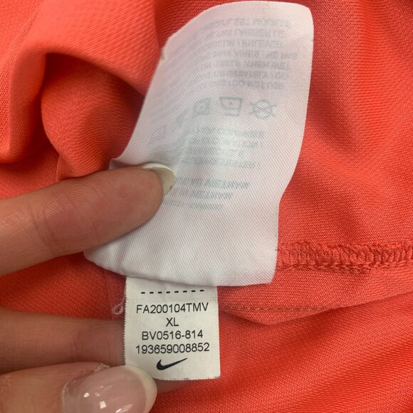 Nike Golf Shirt Juniors Girls Youth XL Victory Dri Fit Polo Nectarine Orange - Picture 10 of 12